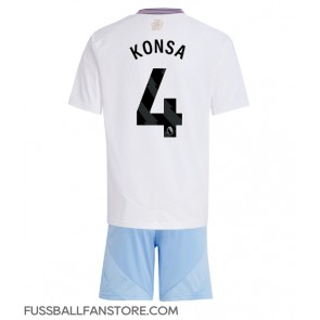 Aston Villa Ezri Konsa #4 Replik Auswärtstrikot Kinder 2024-25 Kurzarm (+ Kurze Hosen)